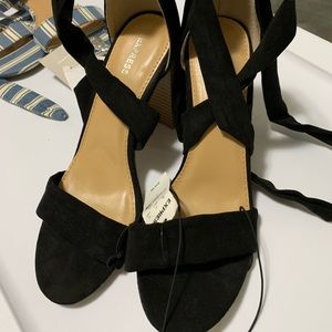 Express heels with straps. Brand new never worn